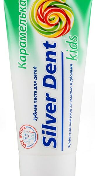 Зубная паста Silver Dent для детей Карамелька 75г