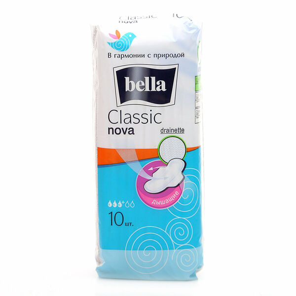 Прокладки женские впитывающие Classic Nova 10 шт Bella