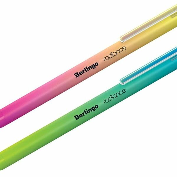 Авторучки шариковые синие Berlingo Radiance Auto 0.7мм в ассортименте 2шт.