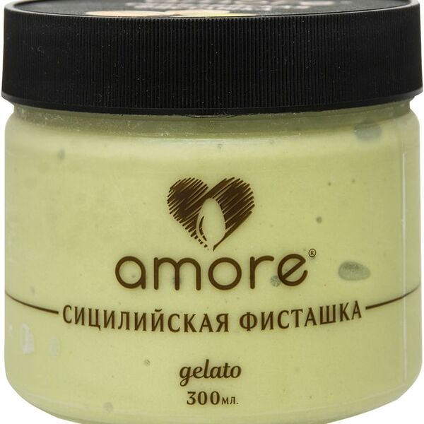 Мороженое молочное Amore Джелато с сицилийской фисташкой 6%, 300мл