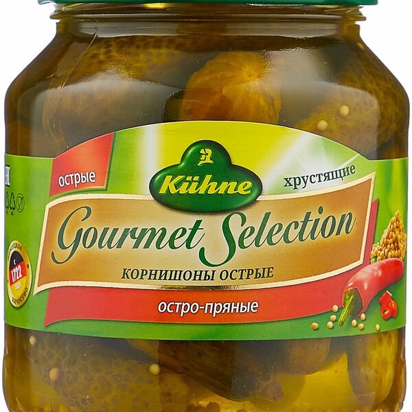 Корнишоны маринованные Kühne острые