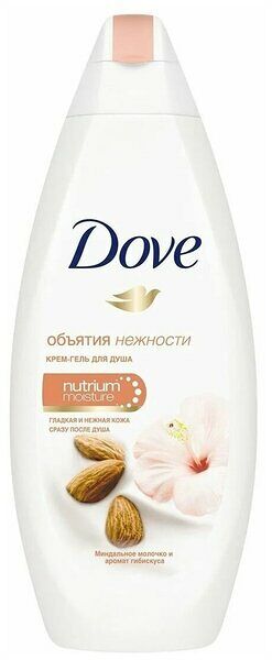 Крем-гель для душа Dove миндальное молочко и гибискус, 225 мл