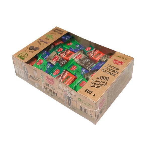 Пастила Пастилушка 800гр Ассорти без Сахара Кофе Мята Корица карт/уп