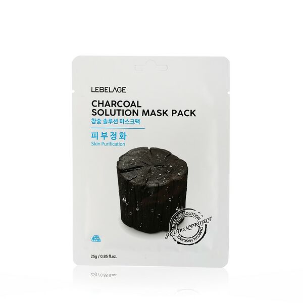 Маска тканевая для лица Lebelage с экстрактом древесного угля