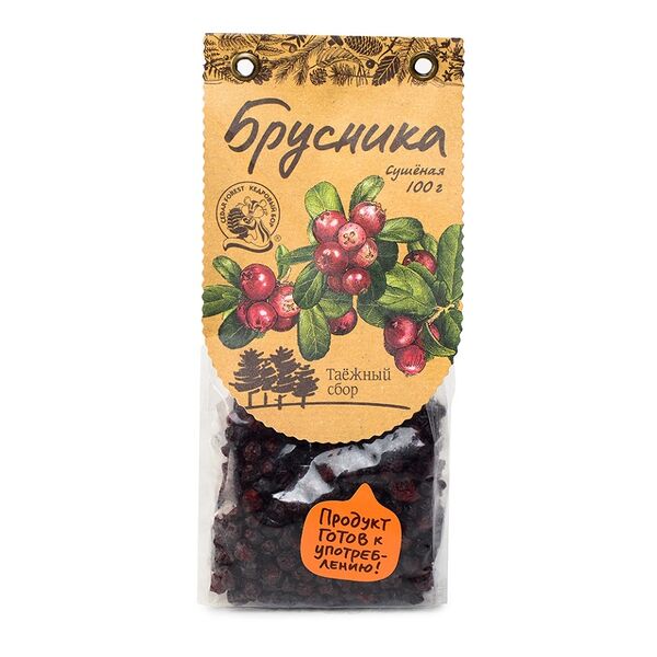 Брусника сушеная Кедровый бор Таежный сбор