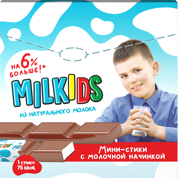 Мини-стики Milkids с молочной начинкой