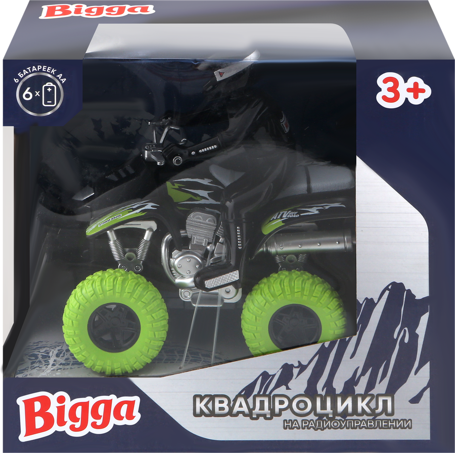 

Игрушка BIGGA Квадроцикл на радоуправлении 1:18 Арт. D65000/65001