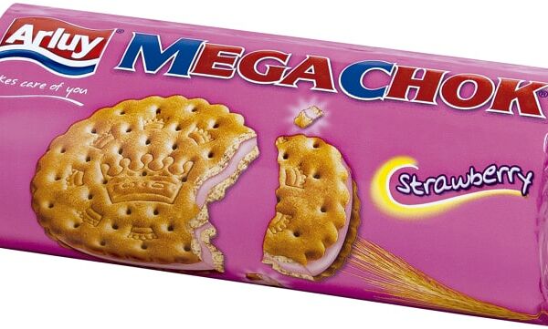 Печенье-сэндвич Arluy MegaChok со вкусом клубники 180г