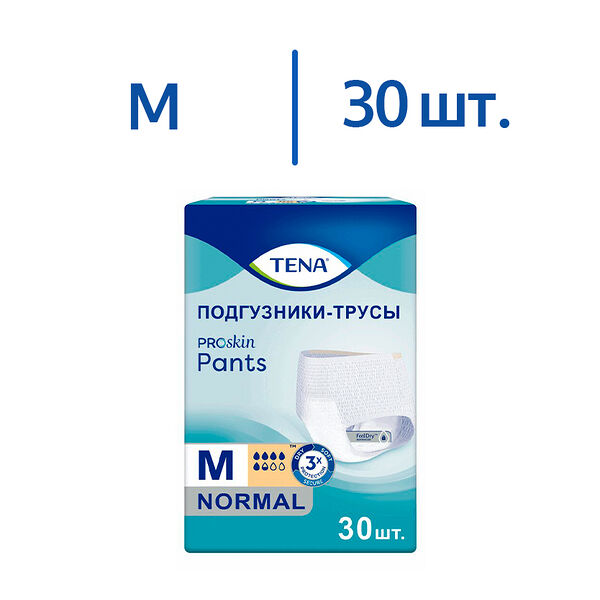 Tena Pants Proskin Normal подгузники-трусы для взрослых размер М 30 шт 