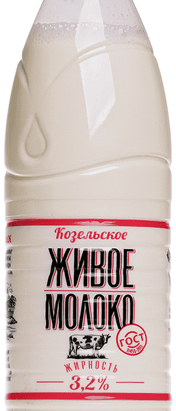 Молоко пастеризованное Козельское живое 3,2%