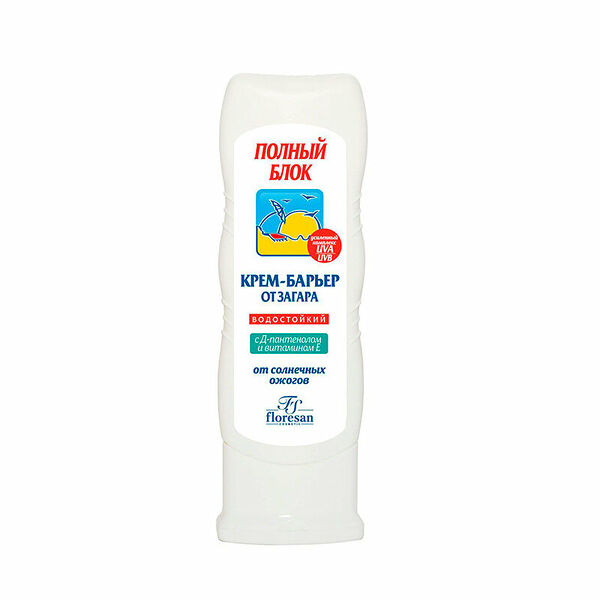 Floresan Крем-барьер от загара Полный Блок Водостойкий SPF 100 125 мл