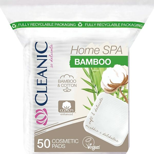 Ватные диски Cleanic Home Spa Bamboo гигиенические 50шт