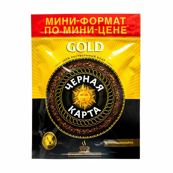 Кофе растворимый, Черная Карта Gold, 36 г