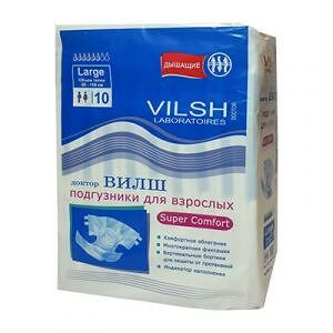 Подгузники для взрослых Doctor Vilsh размер L 10 шт