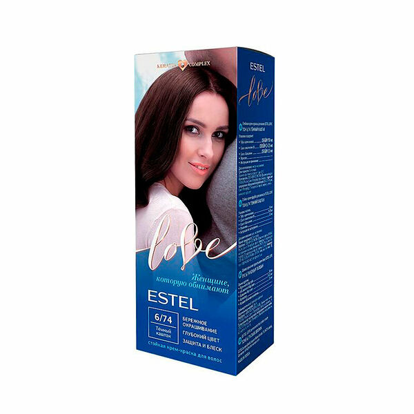 Стойкая краска для волос Estel Love т.6/74 Темный каштан, 115 мл