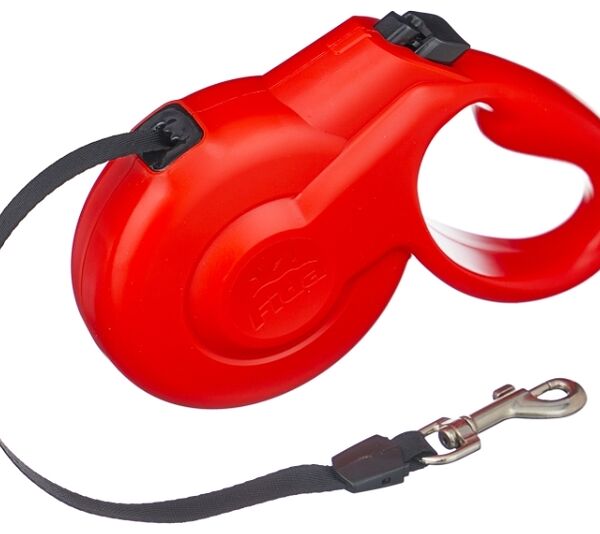 Рулетка Fida Styleash для собак до 25 кг (5 м лента) Красная