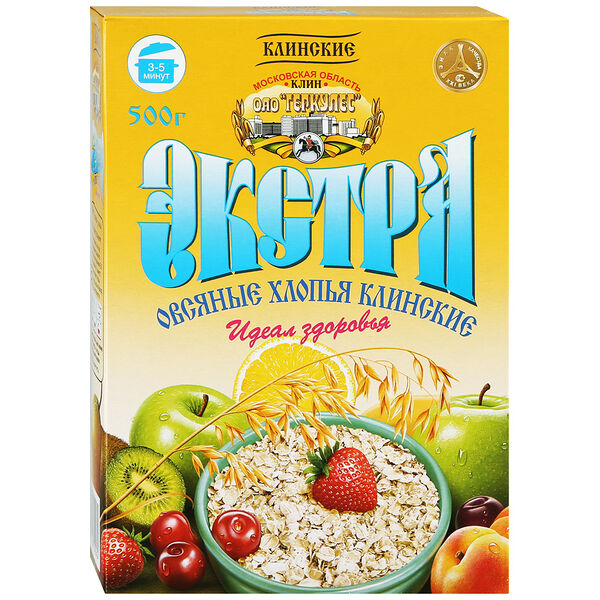 Хлопья овсяные Клинские экстра