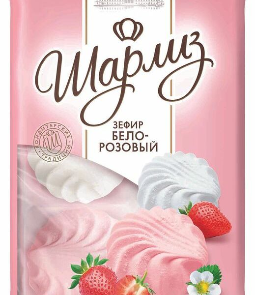 Зефир Шарлиз бело-розовый 180г