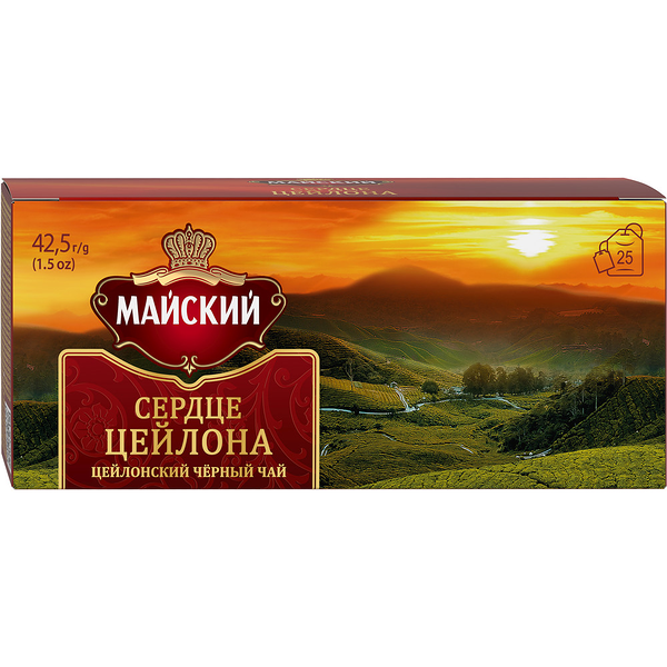 Чай чёрный Майский классический Сердце Цейлона 25пак