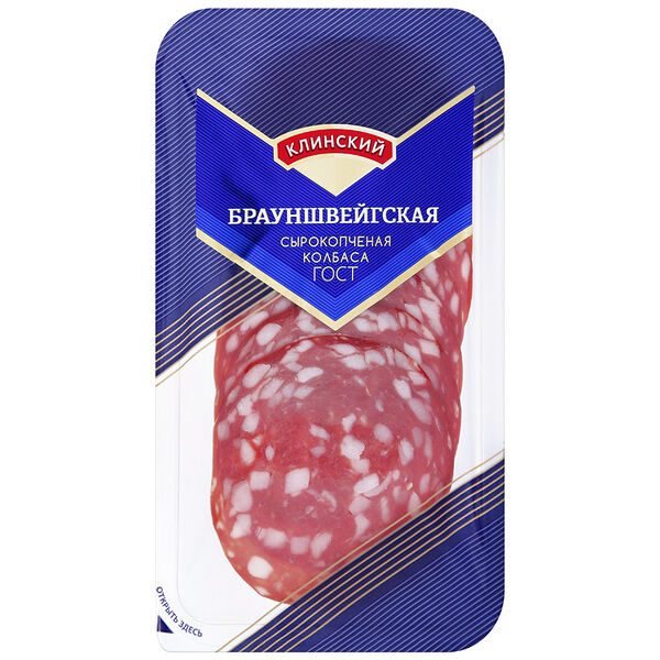 Колбаса с/к Клинский Брауншвейгская полусухая 