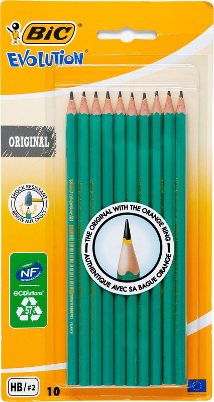 

Набор карандашей чернографитных BIC Эволюшн Б10, 10 шт
