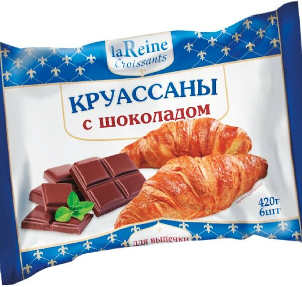 Круассаны La Reine с шоколадом замороженные 420г