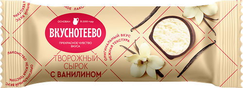 Сырок Вкуснотеево творожный глазированный с ванилином 23% 40 г