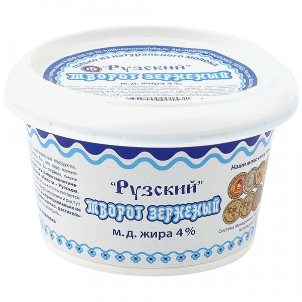 Творог зернёный Рузское молоко 4%