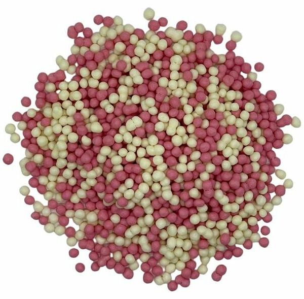 Шарики рисовые Ем! в белой и розовой глазури