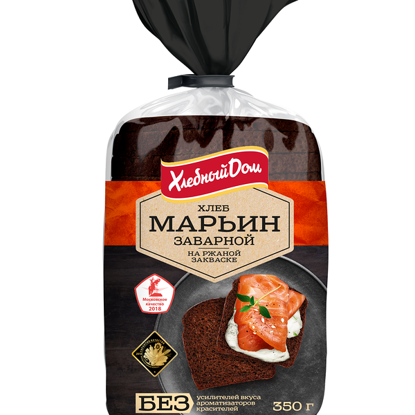 Хлеб заварной Хлебный Дом Марьин нарезка 350 г