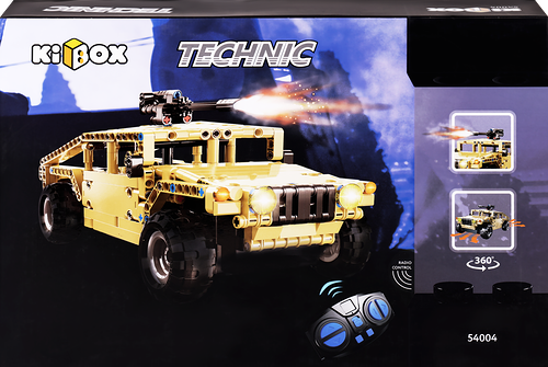Конструктор KIBOX Джип на радиоуправлении, 413 деталей, Арт. 54004