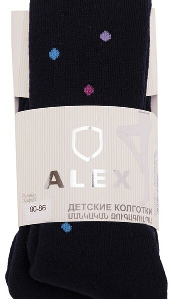 Колготки для младенцев Alex Textile Горошек темно-синие р68-74