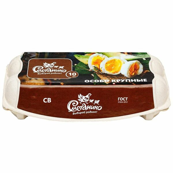 Яйцо куриное Сметанино СВ 10 шт, 780г