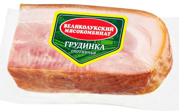 Грудинка Великолукский МК Охотничья варено-копченая 300г