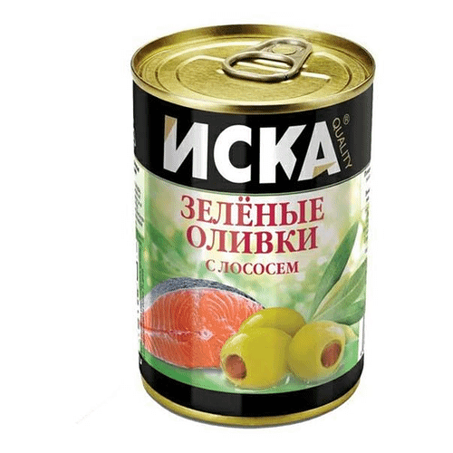 Оливки зеленые Iska с лососем, 300мл
