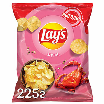 Чипсы картофельные Lay's Краб 225г