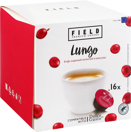 

Кофе в капсулах Field FDG Lungo, 16 шт, 112 г