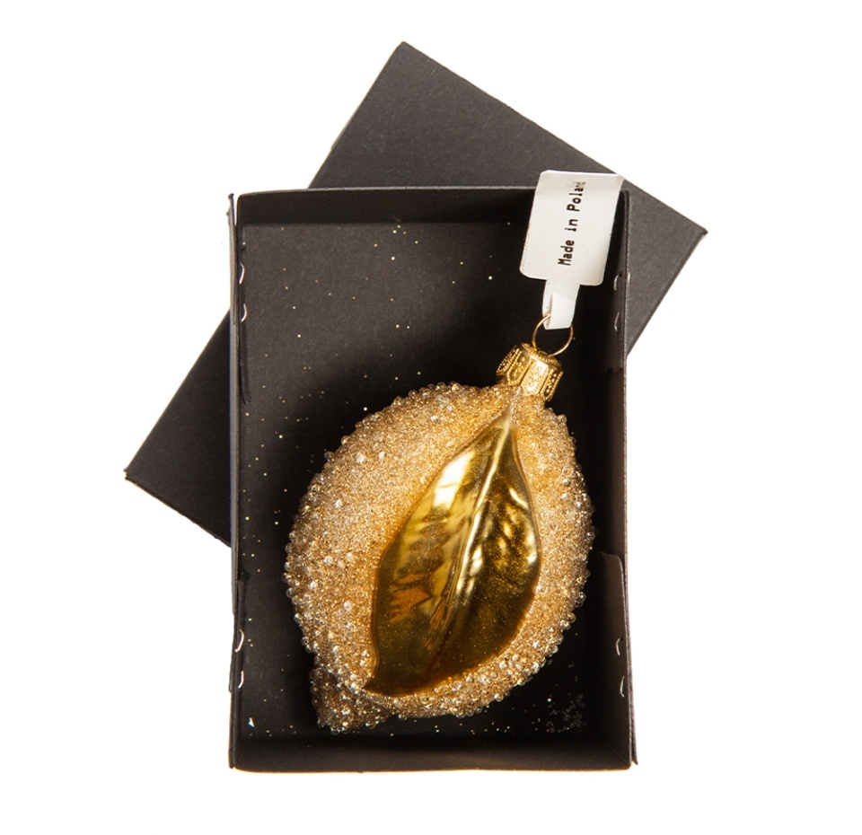 

Игрушка для елки Gmc Коллекция Традиции Лимон золотой 10.5 см, Польша