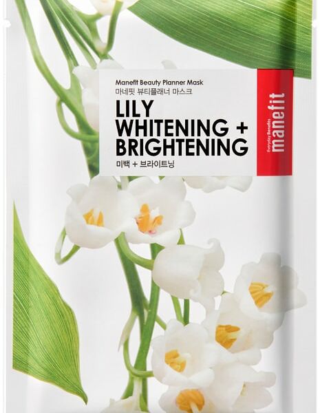 Маска для лица Manefit с Лилией для выравнивания тона тканевая 20мл