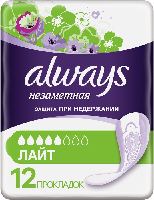 

Прокладки урологические Always Незаметная защита при недержании лайт 12 шт.