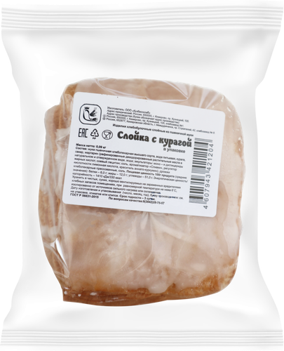 

Слойка Кузбассхлеб с курагой 1 шт. 90 г