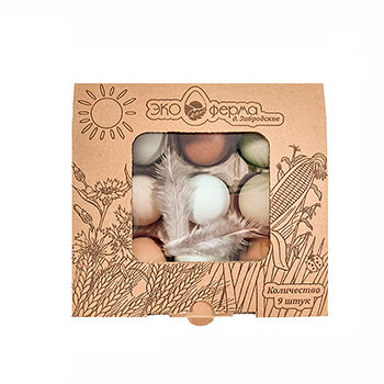 Яйцо куриное Эко-ферма Фермерское со смешанным цветом скорлупы, 9 шт
