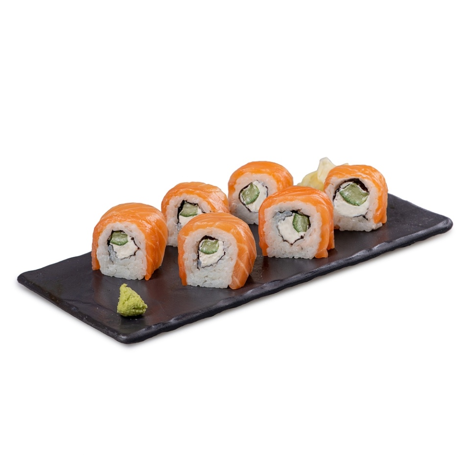 

Ролл Филадельфия с лососем и творожным сыром 6 шт., Taste of «Уже Готово» 198 г