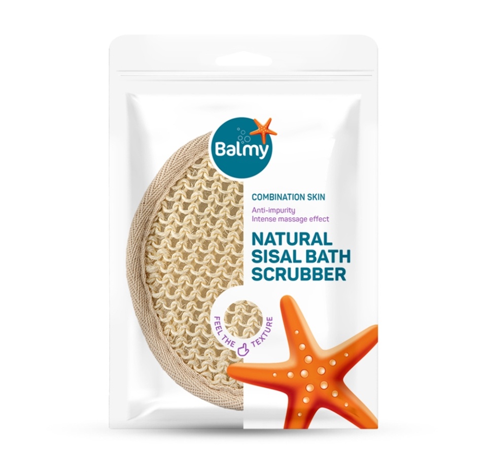 

Мочалка для душа Balmy скрабирующая из натурального сизаля, Турция