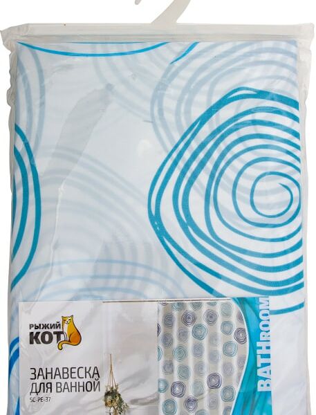 Занавеска для ванны Рыжий кот 180*180см