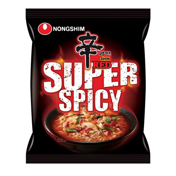 Лапша быстрого приготовления Nongshim Шин Рэд Супер острая 120 г, Республика Корея