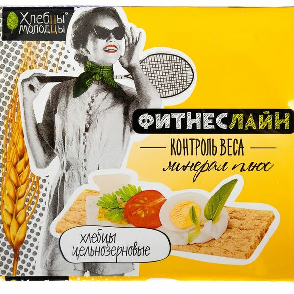 Хлебцы Хлебцы Молодцы Фитнес-Линия минерал плюс контроль хрустящие, 100г