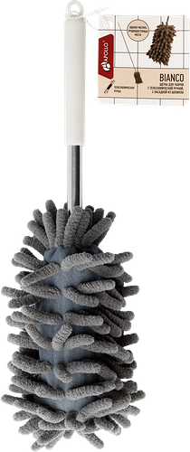 Щетка для уборки APOLLO Bianco, с телескопической ручкой, с насадкой из шенилла, Арт. BNC-12