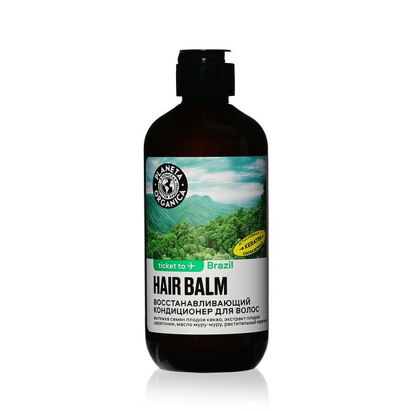Восстанавливающий кондиционер для волос Planeta Organica Ticket to Brazil 400мл
