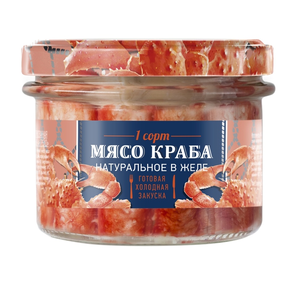 

Мясо краба Путина камчатского в желе 200 г